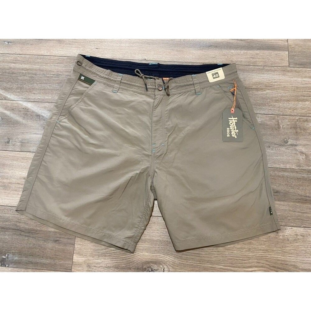 Howler Brothers Horizon Hybrid Shorts 2.0 Mens 40 X 7.5 Isotaupe Drawstring